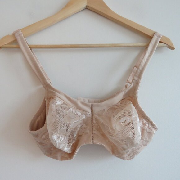WACOAL Awareness Full Figure Seamless Wire Free Bra in Sand Lace - Size 36B - Picture 2 of 13